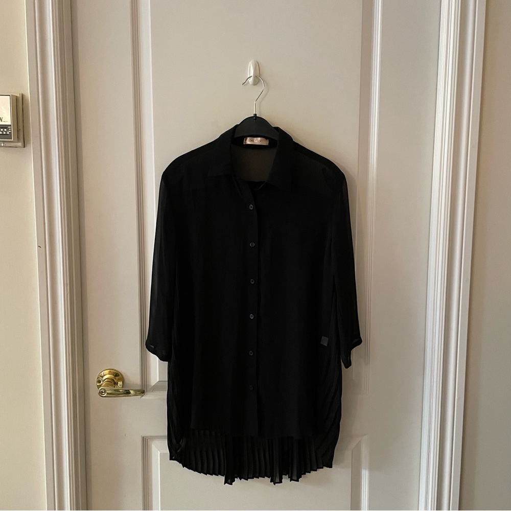 OAK + FORT Sheer Blouse